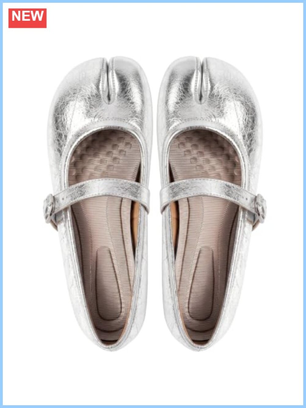 Tabi Ballet Flats Mary Jane Split Toe Wide Width Casual Dress Work Shoes